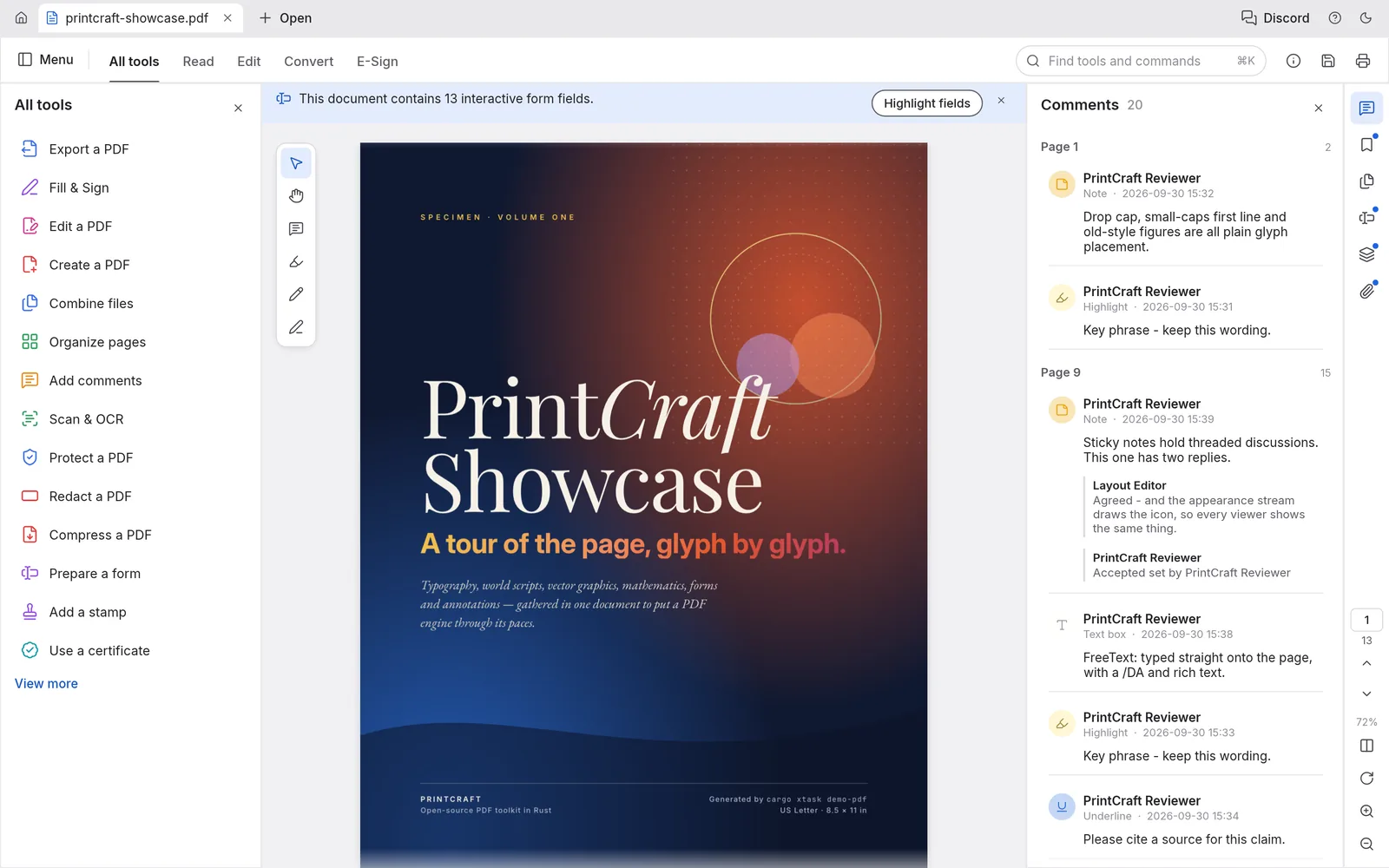 PdfCraft official Craft Apps workspace preview
